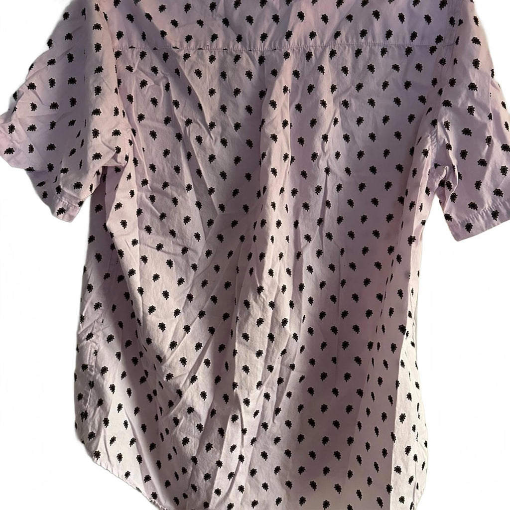 Stussy Pattern Button Up Shirt Small Pink Black