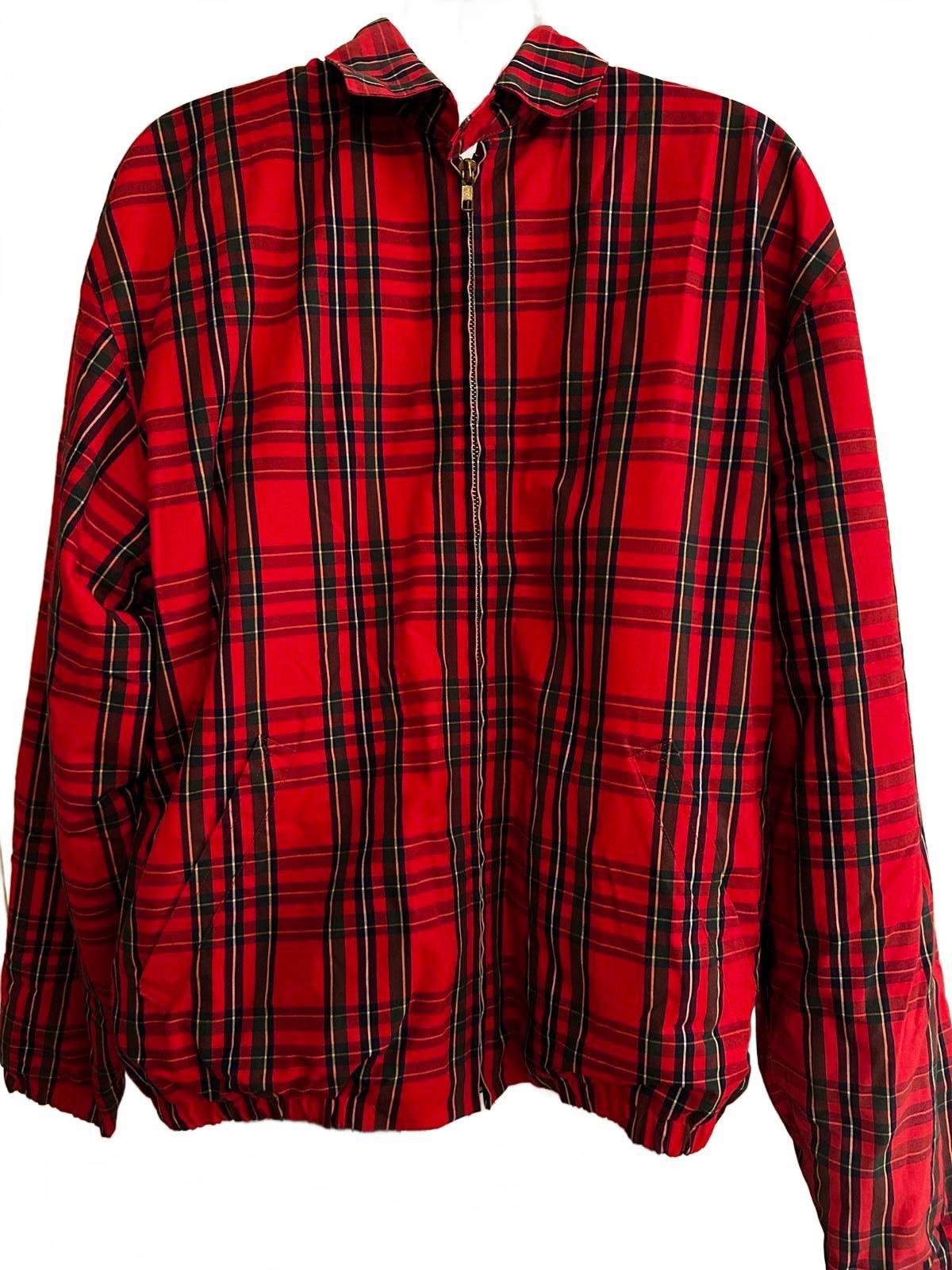 Polo Ralph Lauren red tartan fleece-lined jacket S