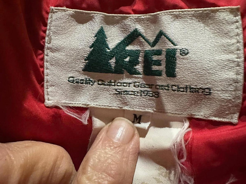 Vintage REI Red Down Puffer Jacket 1970s-80s Medium
