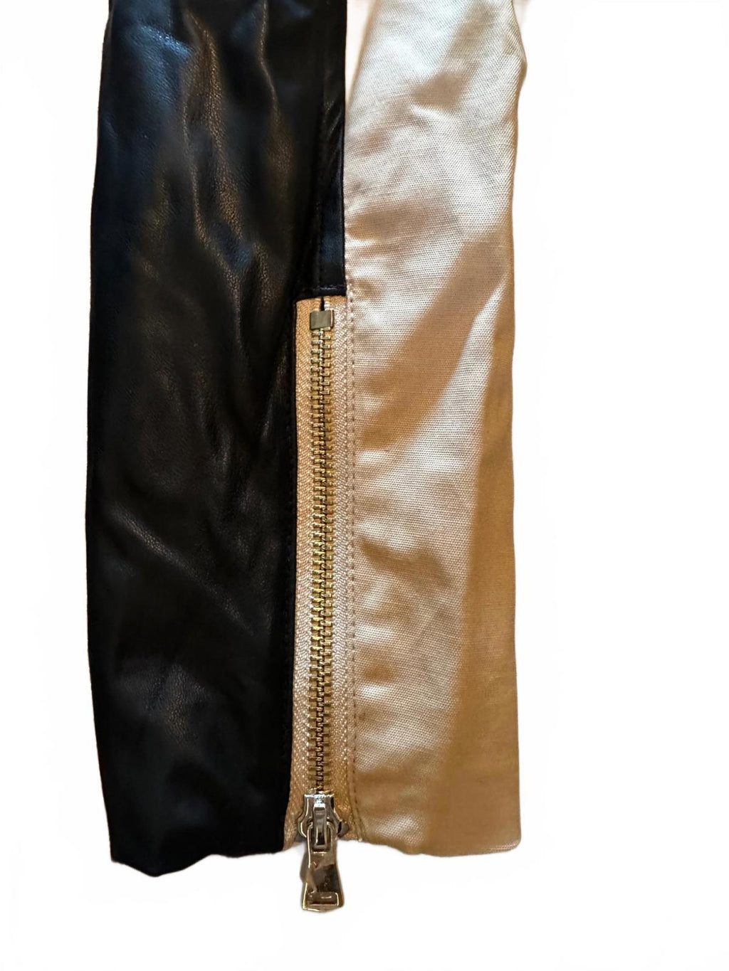 bebe XS tan moto trench coat faux leather belt zip