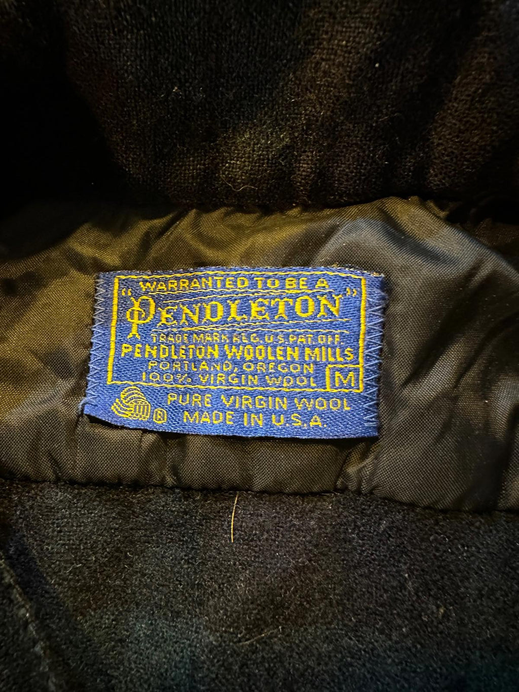 Vintage Pendleton Wool Shirt Jacket Black Watch Tartan Plaid