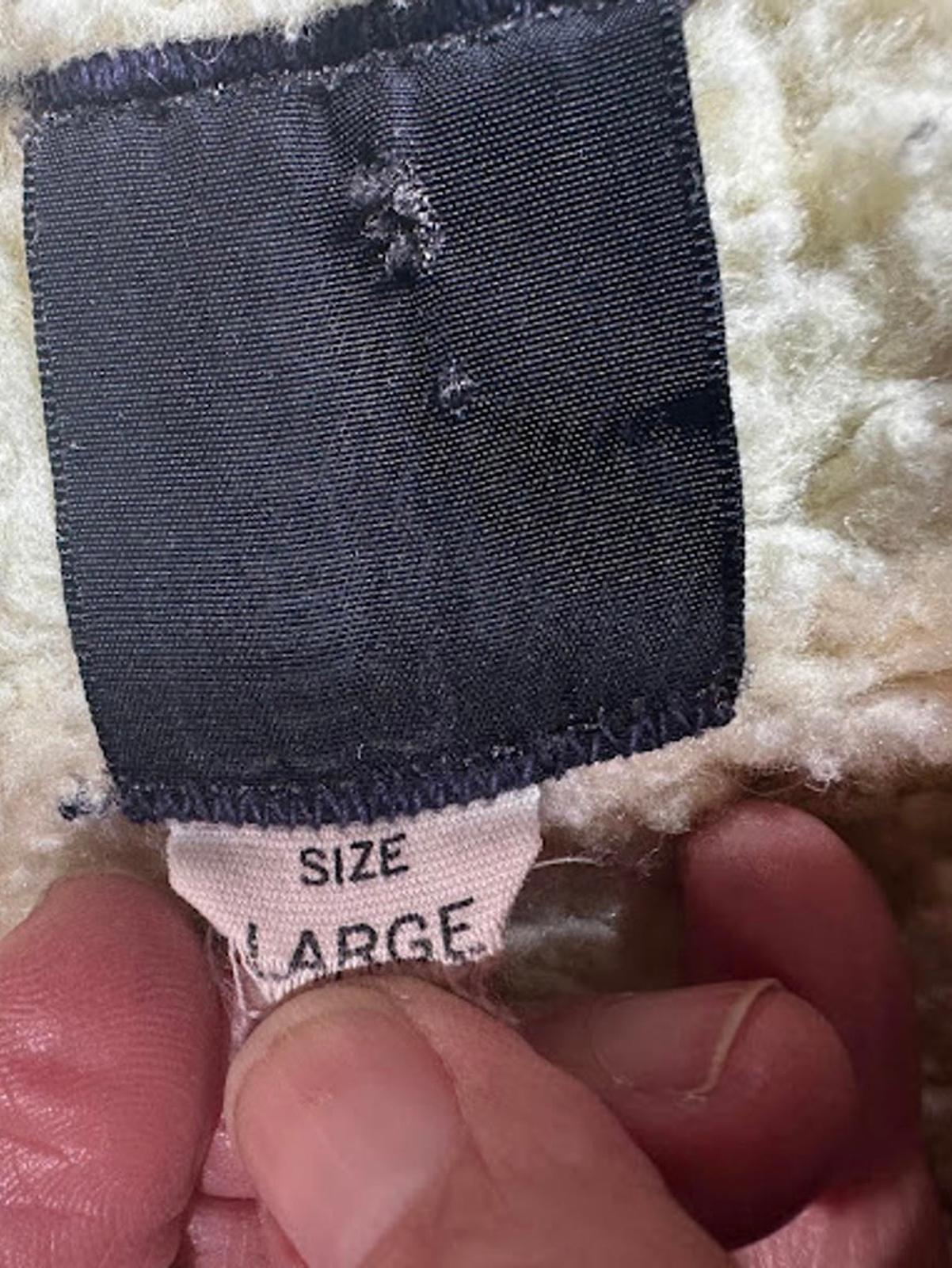 Vintage Roebucks Sherpa Lined Denim Vest M L