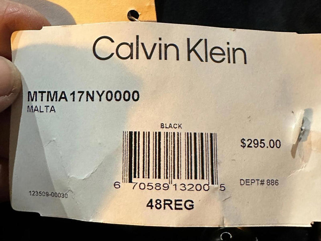 Calvin Klein X Slim Fit Velvet Blazer Black 48R NWT