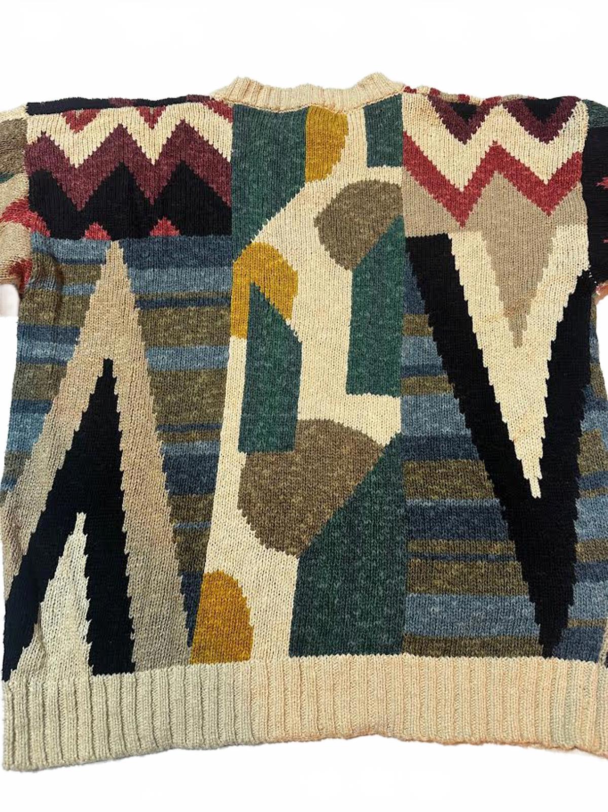 Vintage A.J. Tremont Geometric Knit Sweater M-L