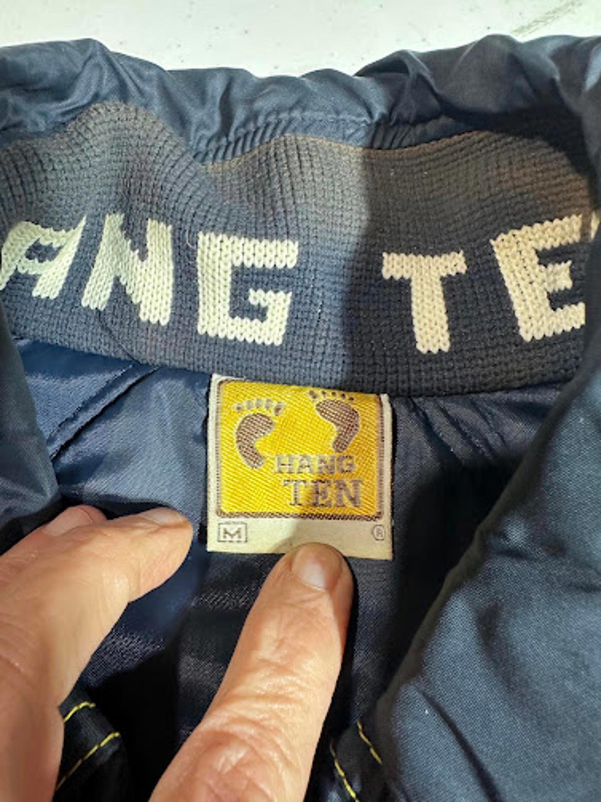 Vintage Hang Ten Zip Windbreaker Jacket Blue Yellow