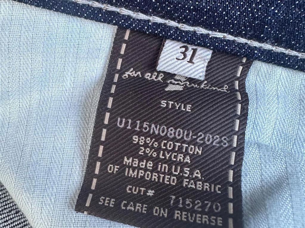7 For All Mankind “Dojo” Dark Indigo Flare Jeans – Size 31