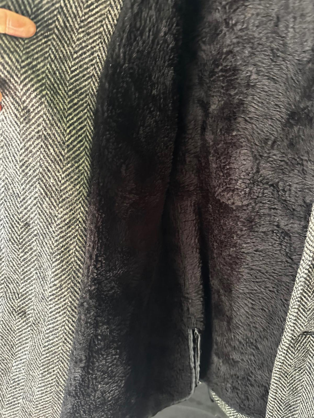 Vintage W. Derby of San Francisco Wool Herringbone Overcoat