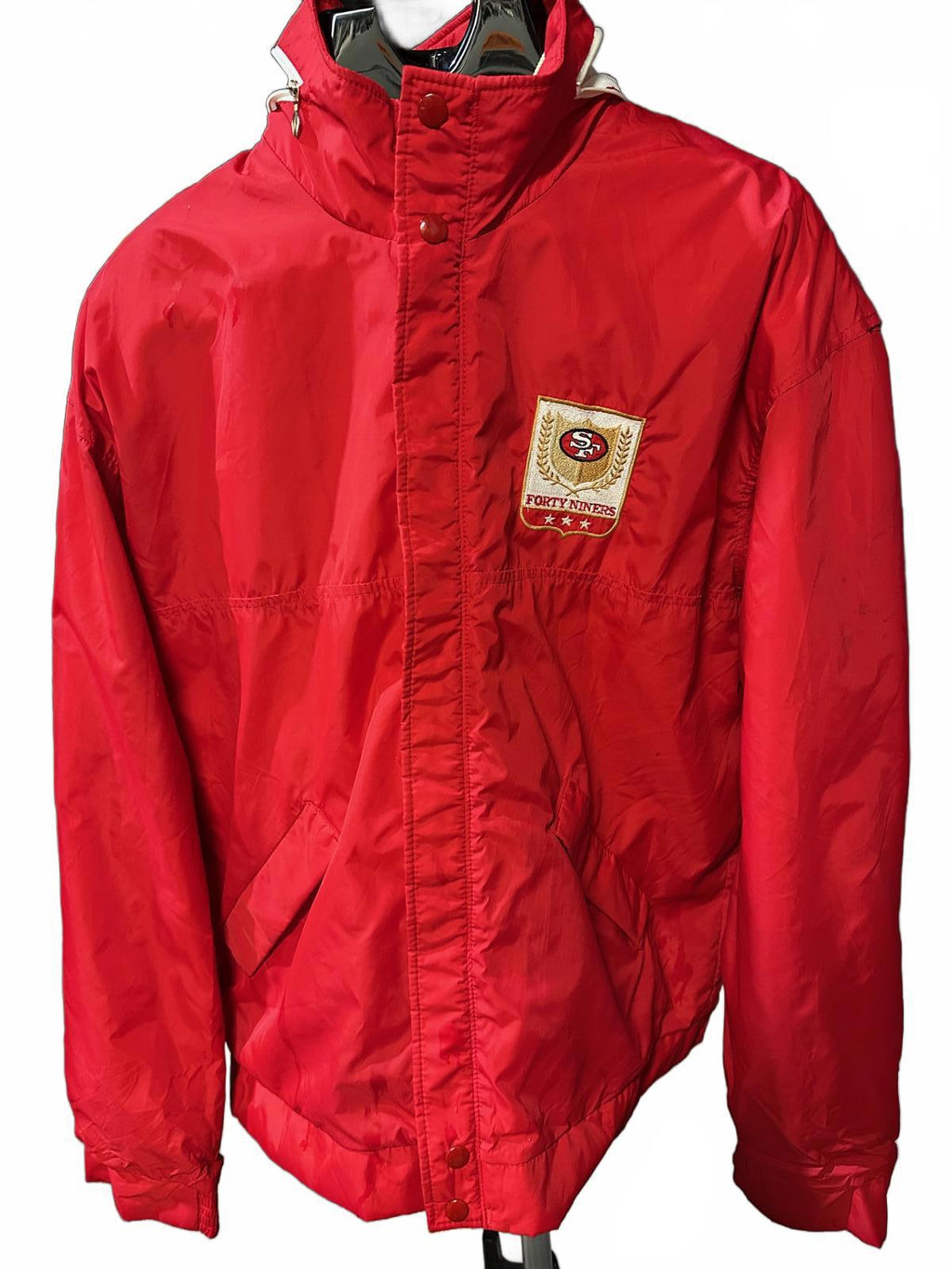 Vintage 80s San Francisco 49ers Forresters Red Light jacket