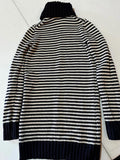 Juicy Couture Striped Knit Turtleneck Sweater Dress Y2K