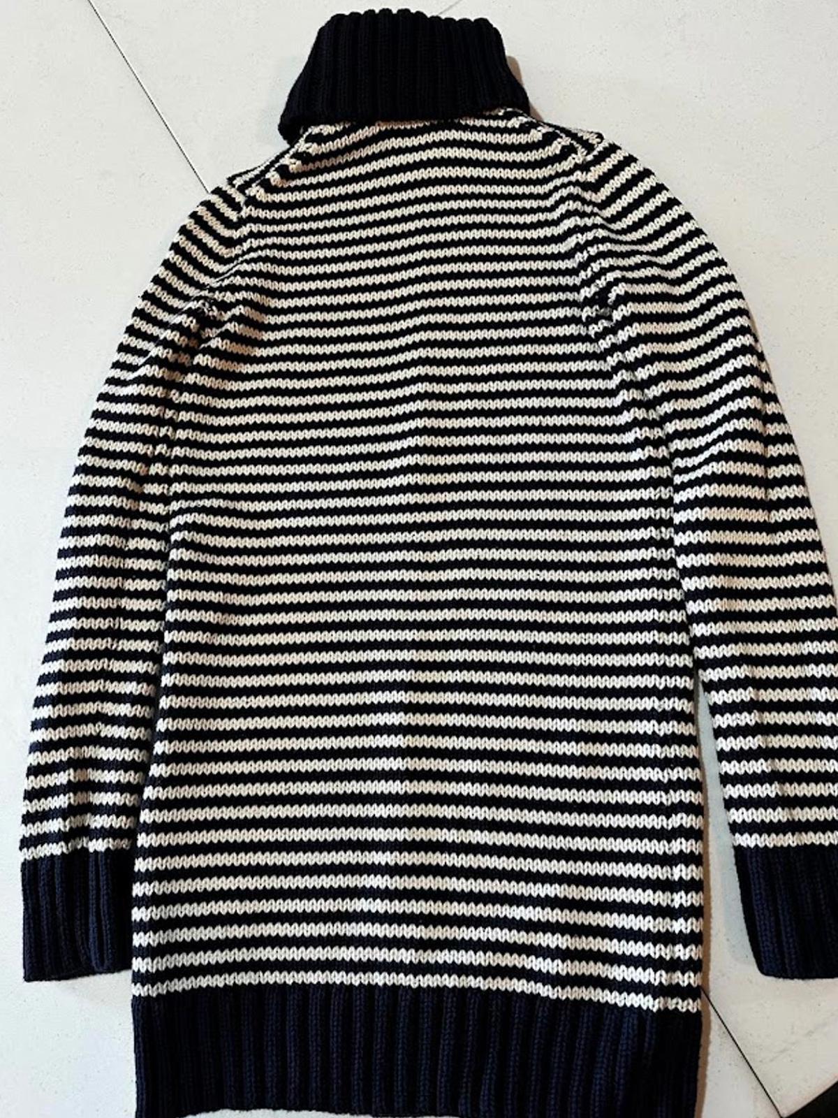 Juicy Couture Striped Knit Turtleneck Sweater Dress Y2K
