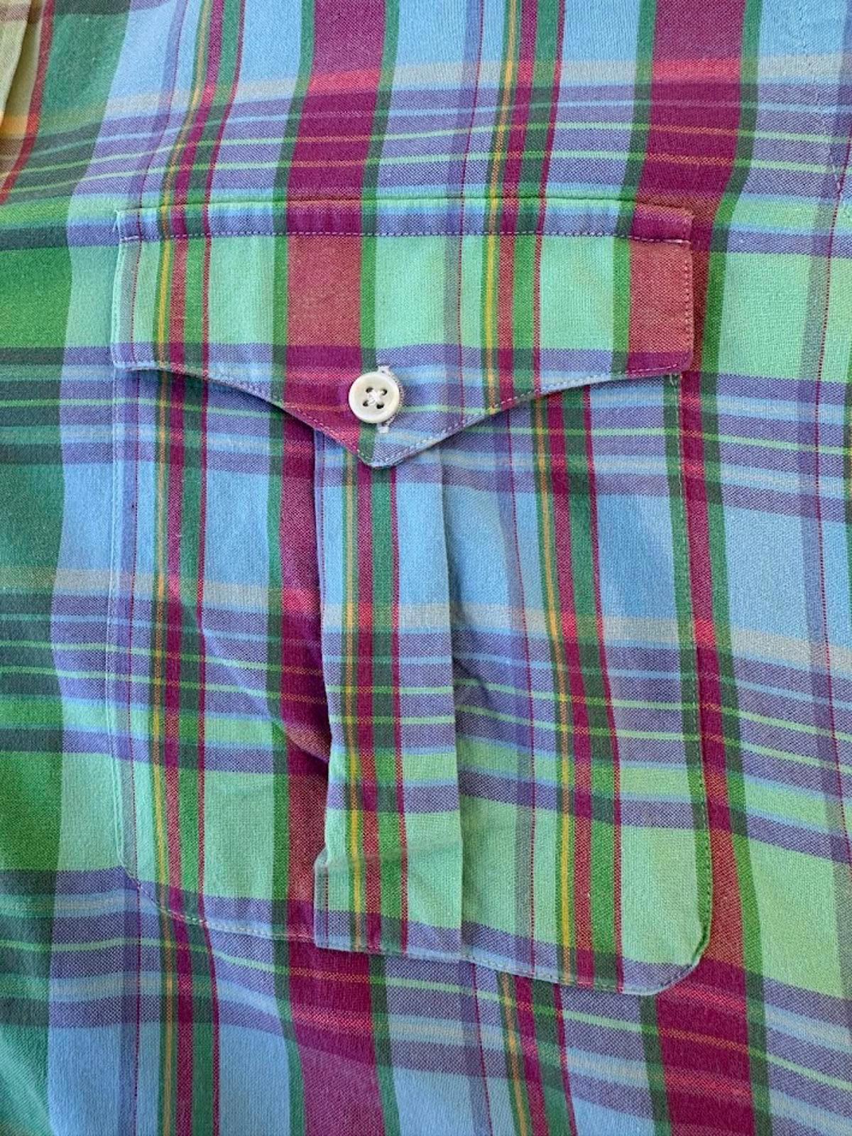 Polo Ralph Lauren Trim Military Plaid Shirt XL