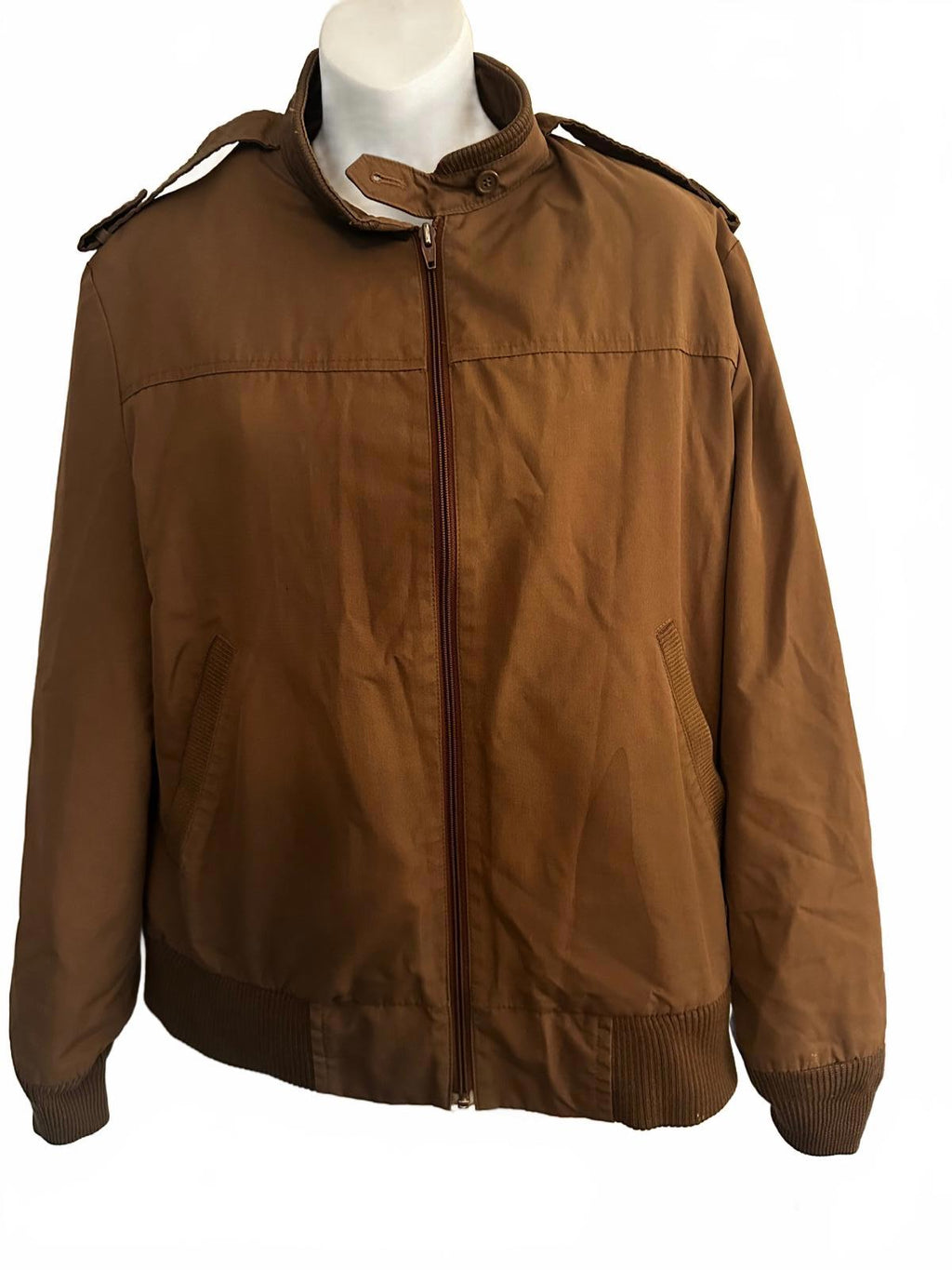 Vintage London Fog Bomber Jacket Brown Size 40