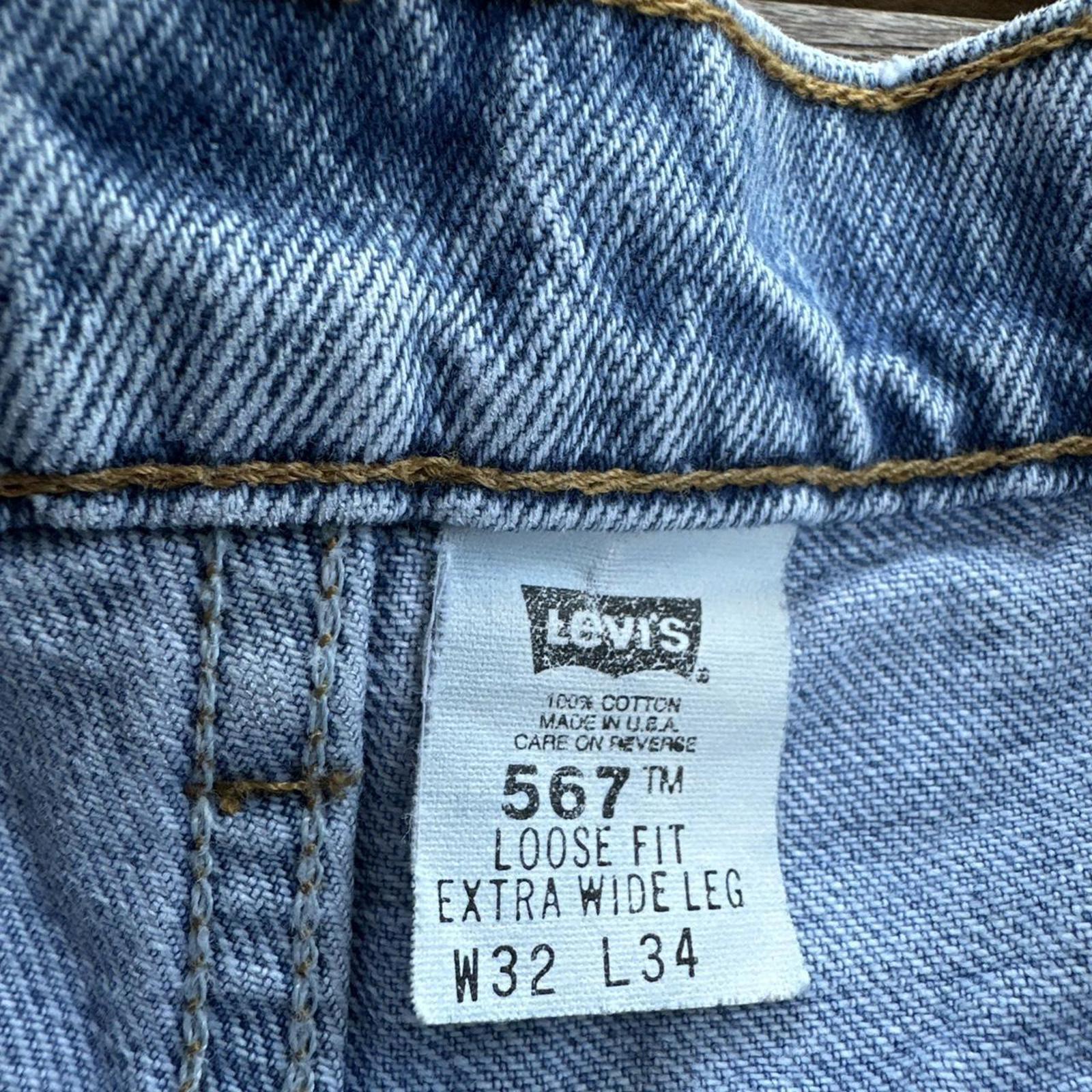 Authentic Levi’s 567 jeans in a loose fit with extra wide leg cut