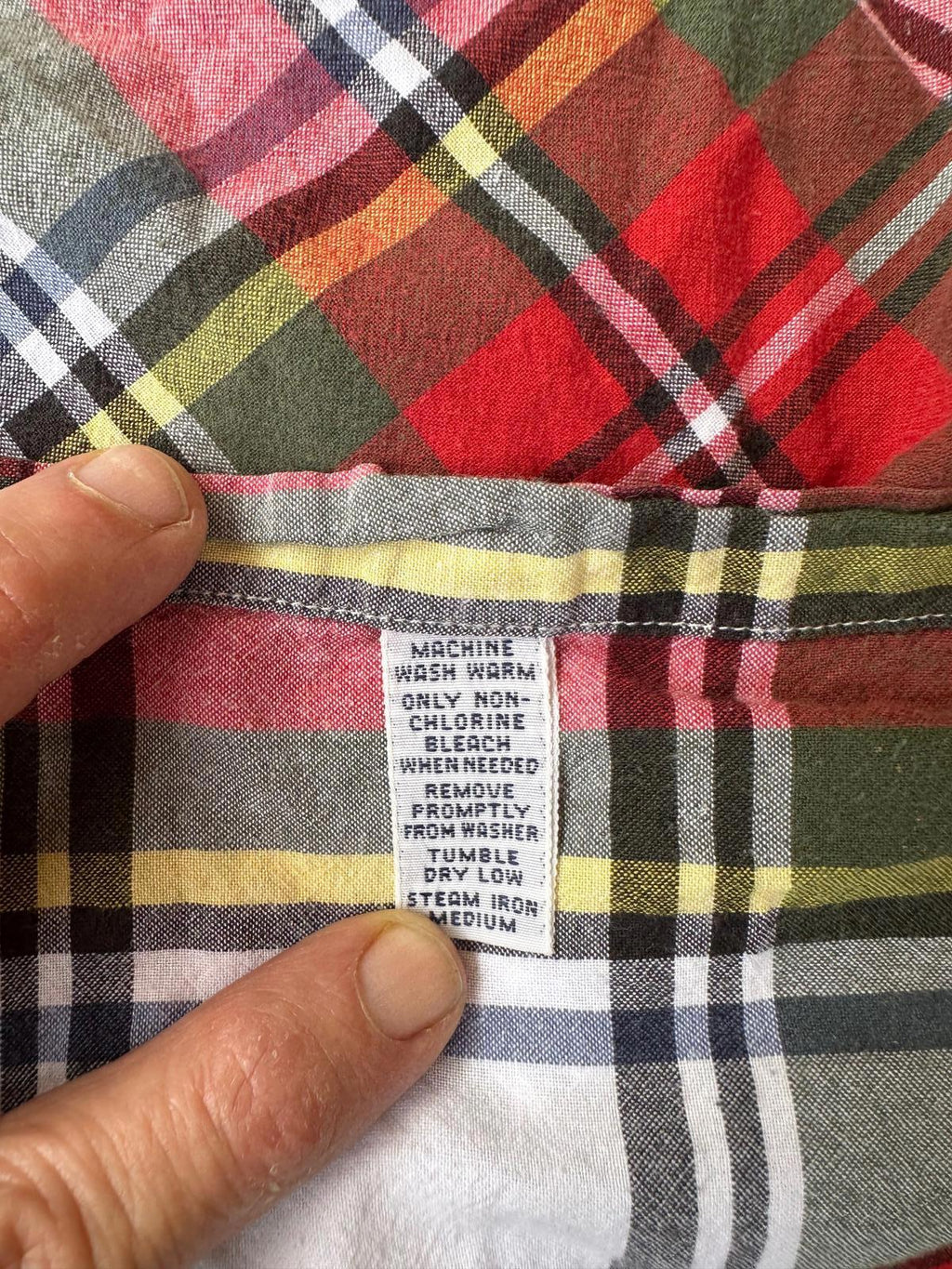 Polo Ralph Lauren Men’s Large Shirt Plaid Tartan Red Green