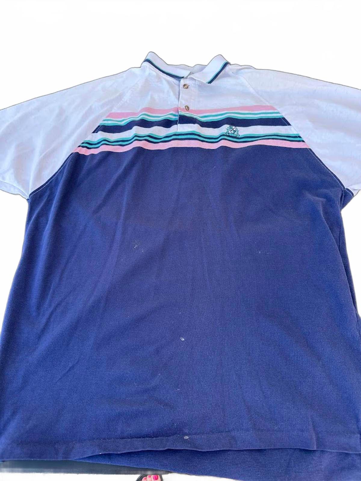 Vintage IZOD Colorblock Polo XL Made USA