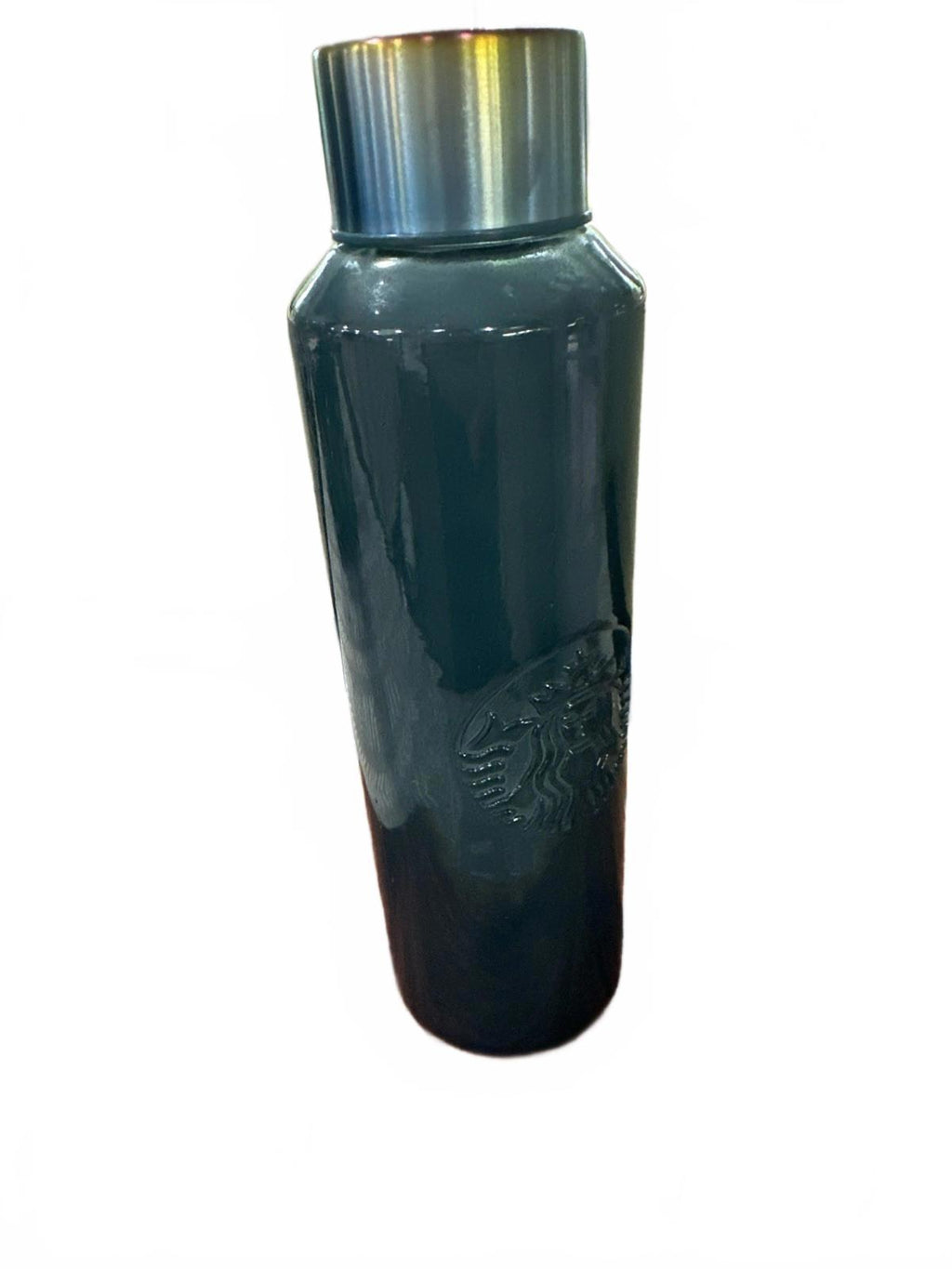 Starbucks 2022 Dark Green Recycled Glass Water Bottle Tumbler 22oz Twist Lid