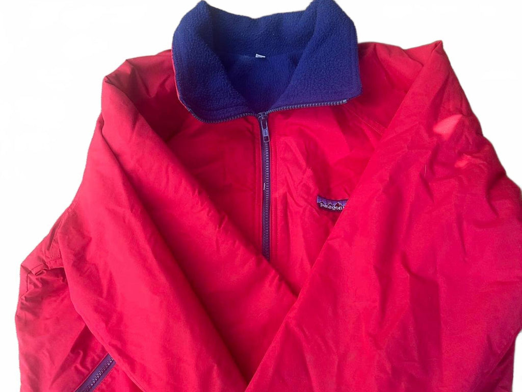 Vintage Patagonia Red Bomber Jacket with Navy Fleece Lining