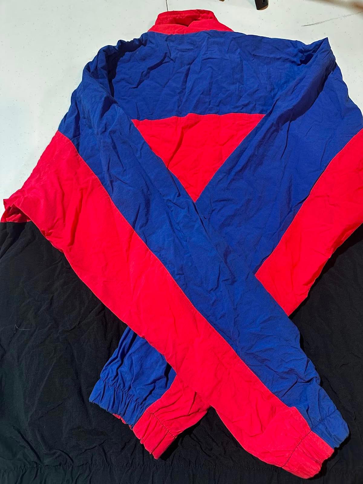 Vintage 90s Colorblock Puffer Windbreaker Jacket XL