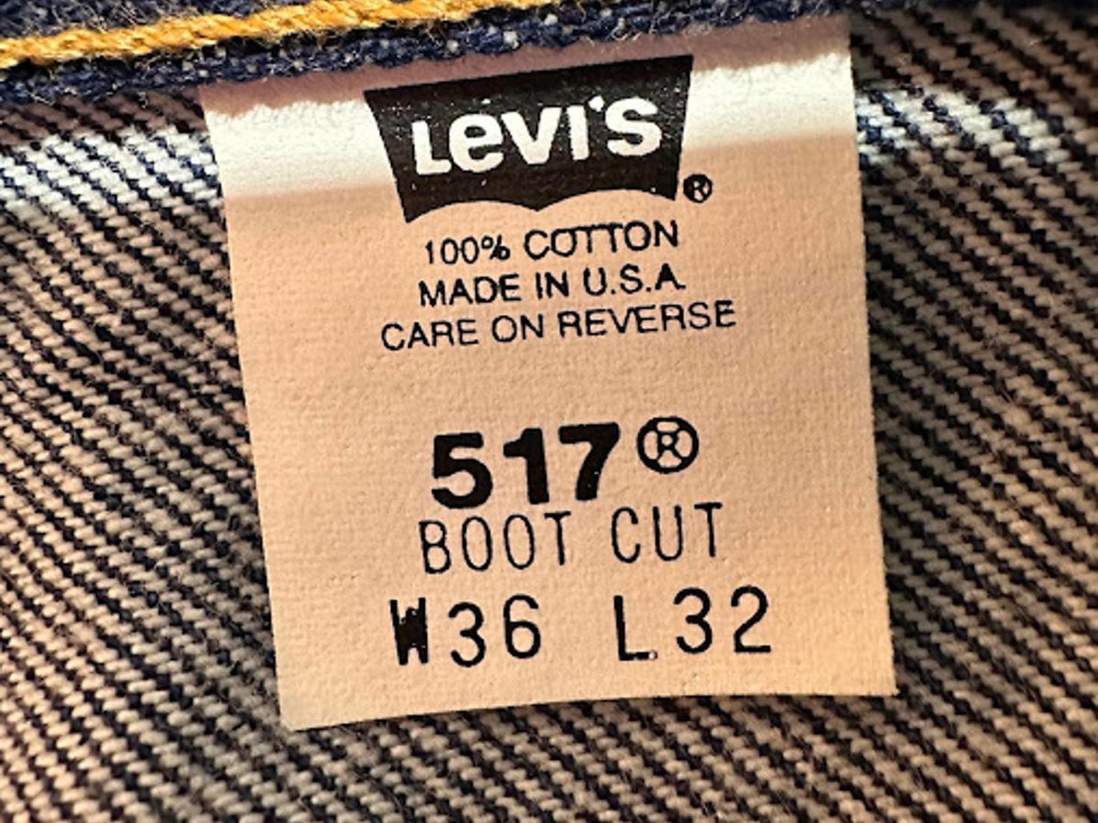 Levis 517 Bootcut Jeans 36x32 USA Made Vintage