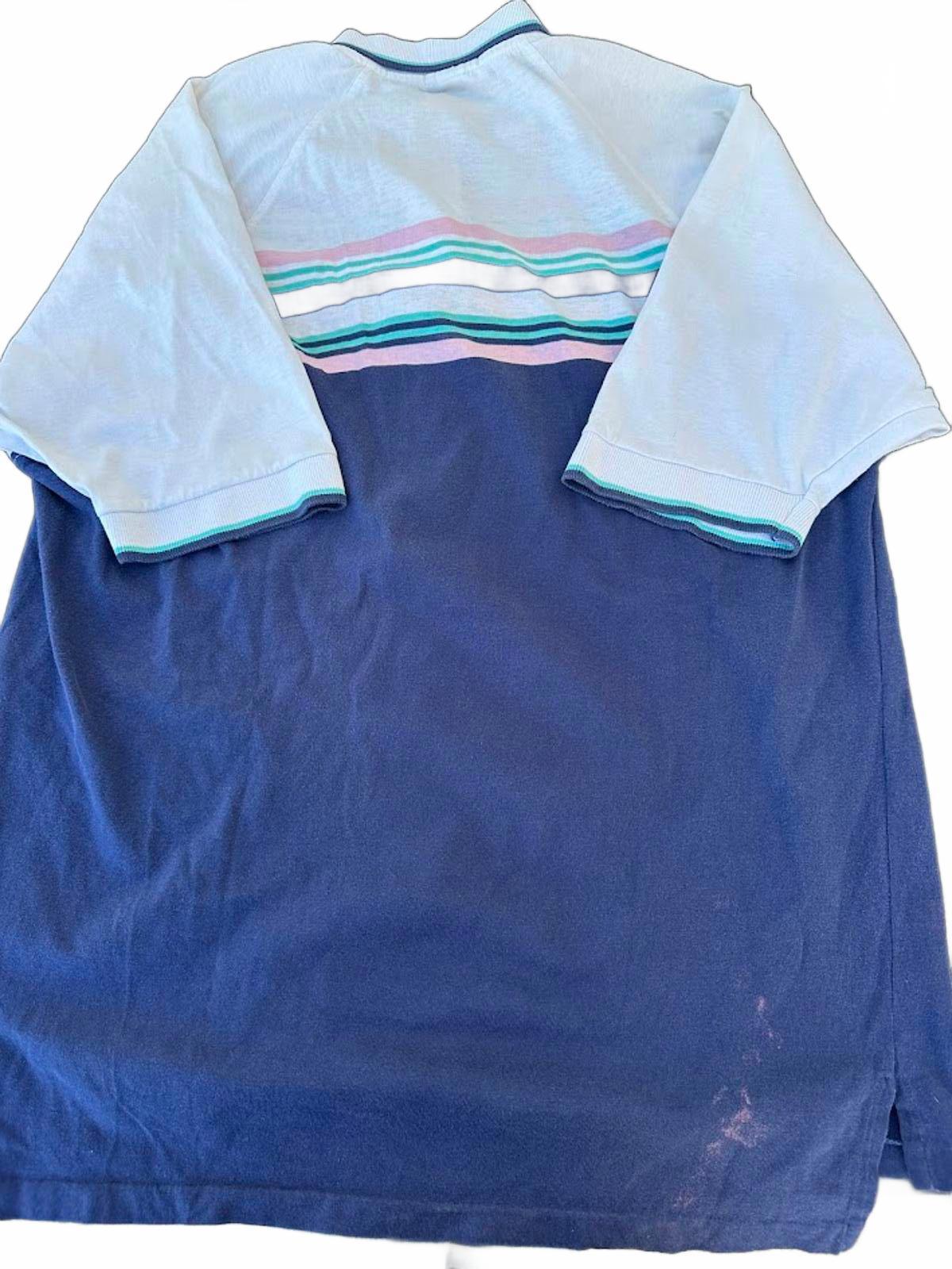 Vintage IZOD Colorblock Polo XL Made USA