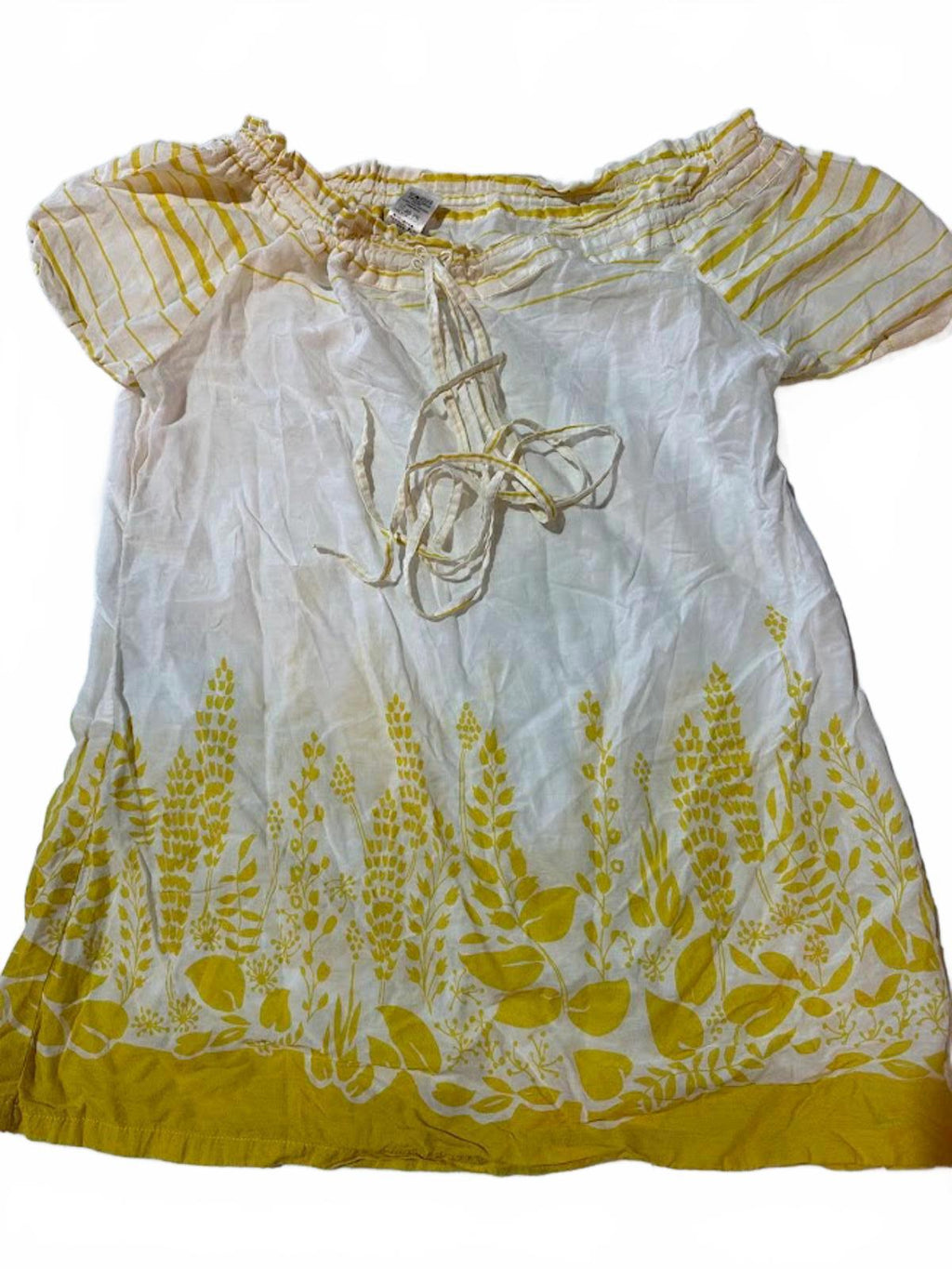 Patagonia Yellow Floral Peasant Top S