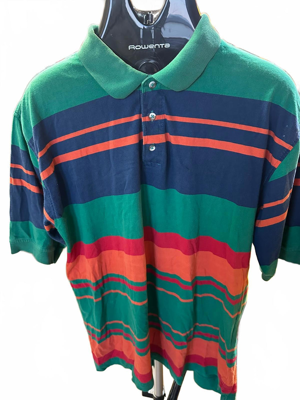 Dockers Vintage Striped Polo Shirt Men’s L Cotton