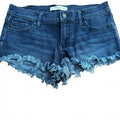 Abercrombie & Fitch Blue Jean Shorts Distressed Frayed Hem