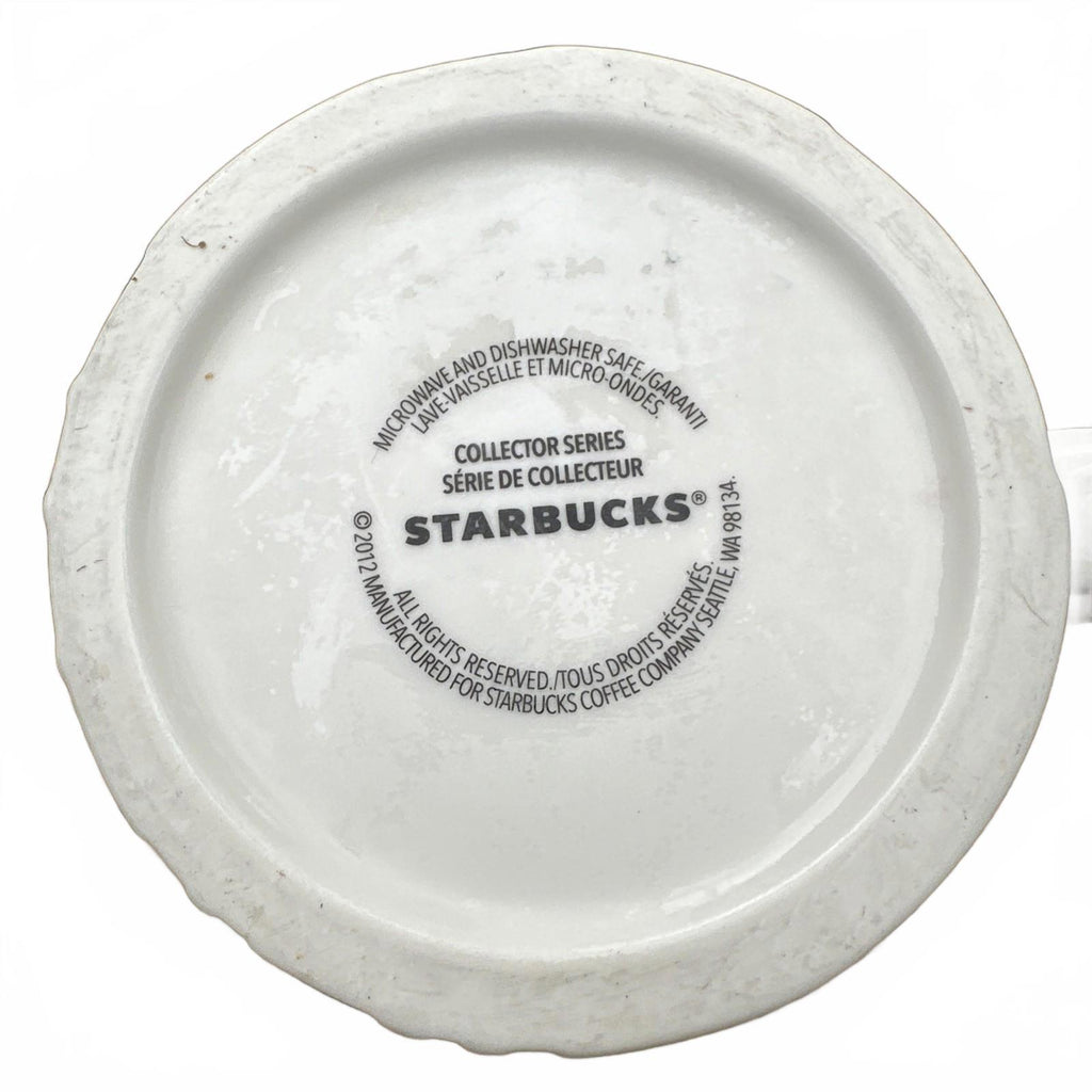 Starbucks Seattle Collector Series 3D Relief Black White Skyline 2012 16 oz Mug