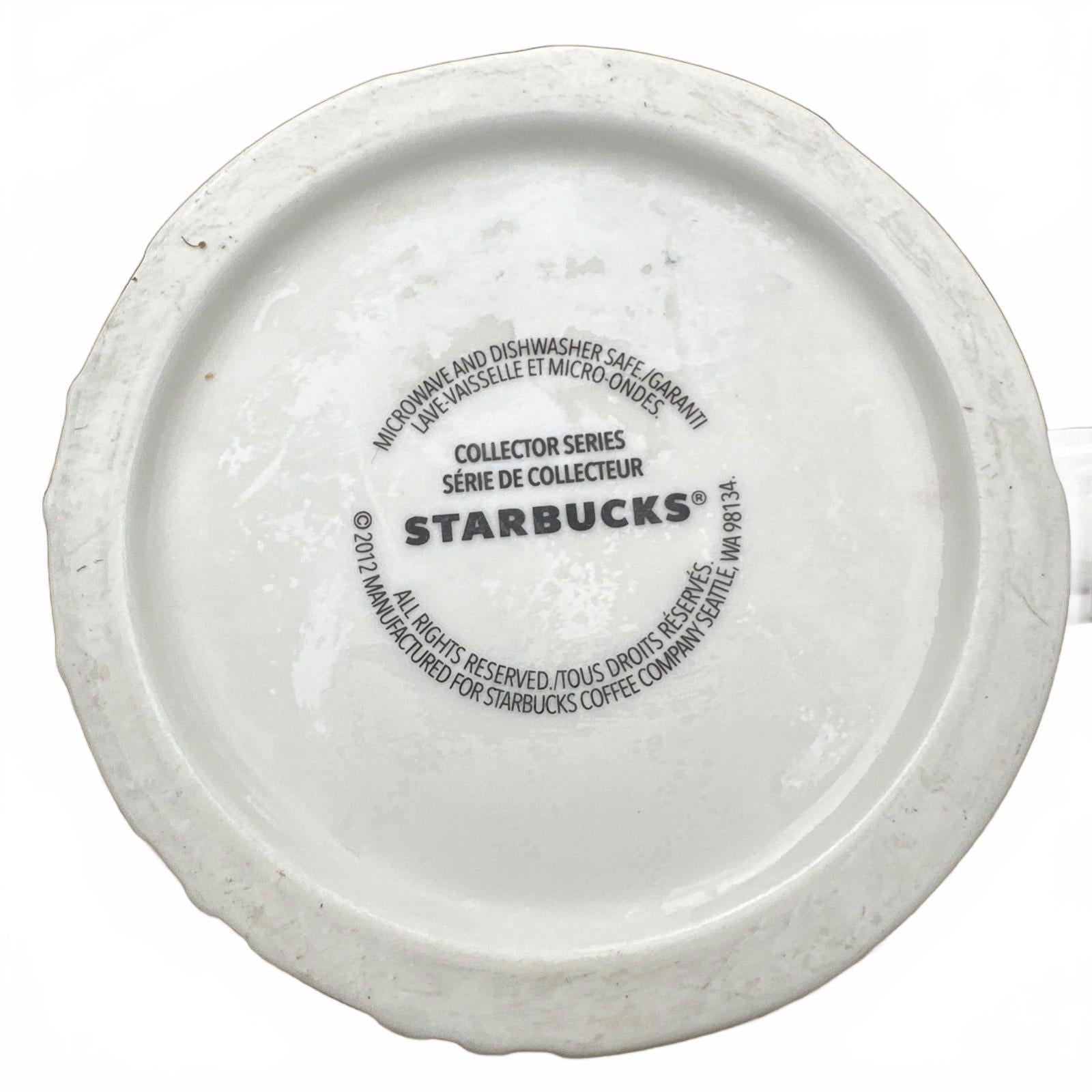 Starbucks Seattle Collector Series 3D Relief Black White Skyline 2012 16 oz Mug