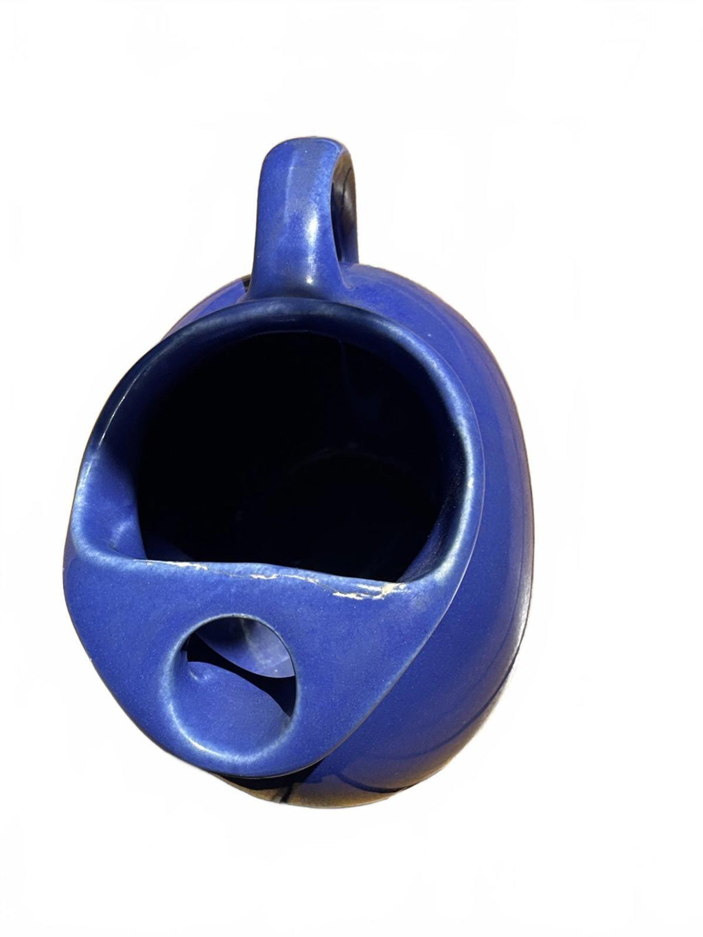 Vintage Cobalt Blue Pottery Pitcher USA 5.5"