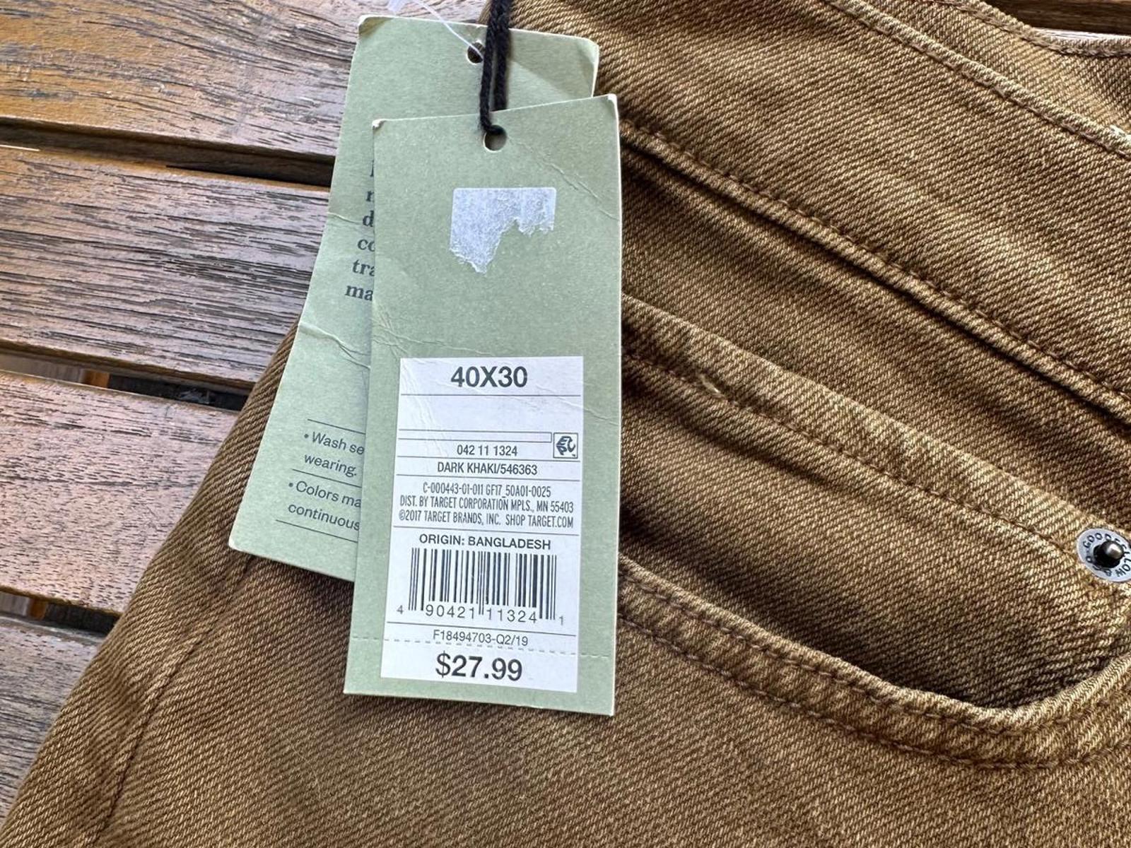 Goodfellow & Co Total Flex 5-Pocket Pants Men’s 40x30 Olive Brown NWT Stretch