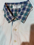 Valentino Plaid Collar Polo Shirt XL