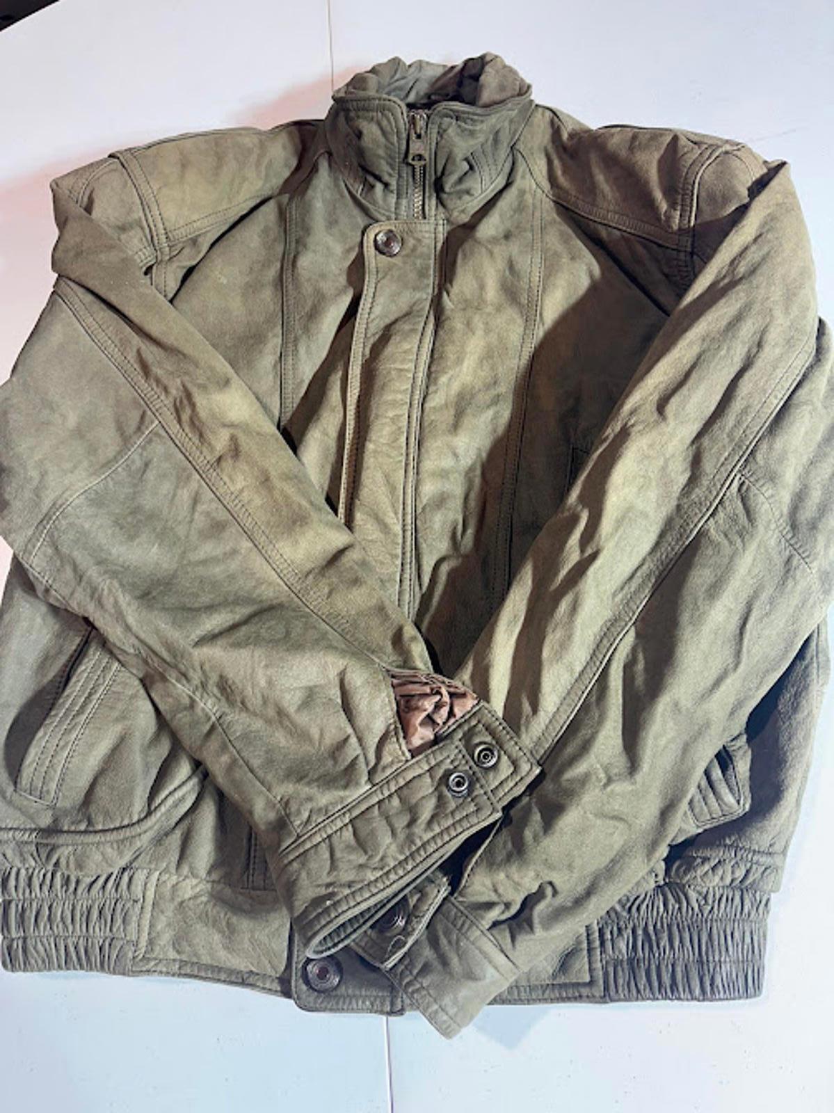 Vintage Hunt Club Leather Bomber Paisley Lined Medium
