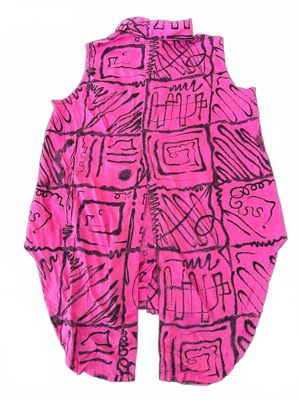 Vintage Carolhorn Pink Rayon Tie Back Top S