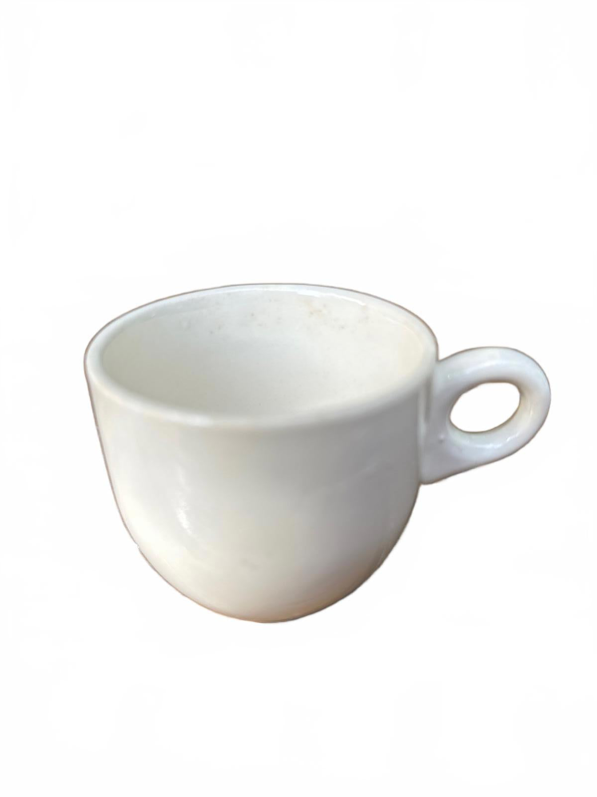 Vintage white restaurant-ware demitasse / espresso cup, impressed “USA”