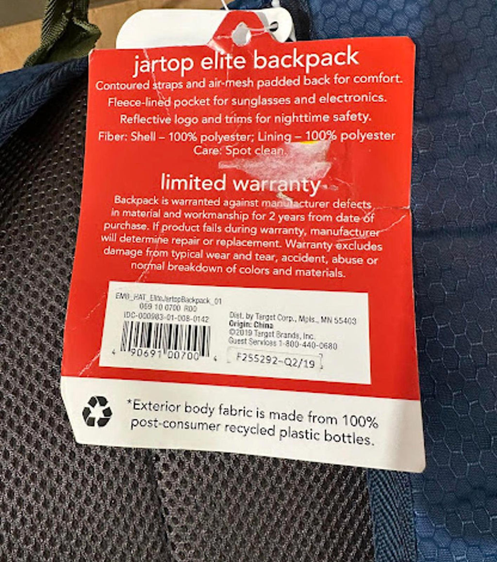 Embark Jartop Elite Backpack Blue NWT
