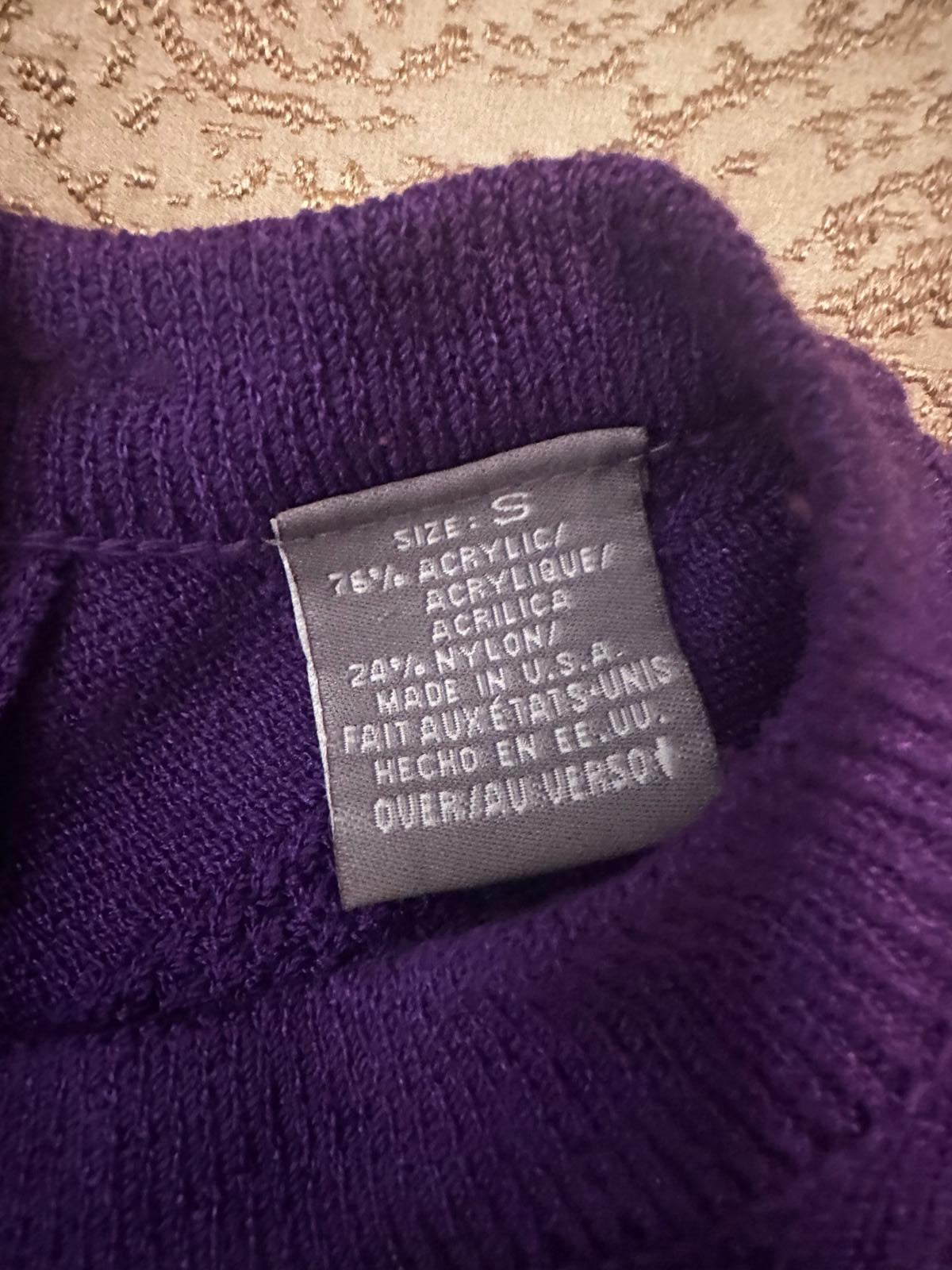 Purple Liz Claiborne Knit Sweater Dress Medium