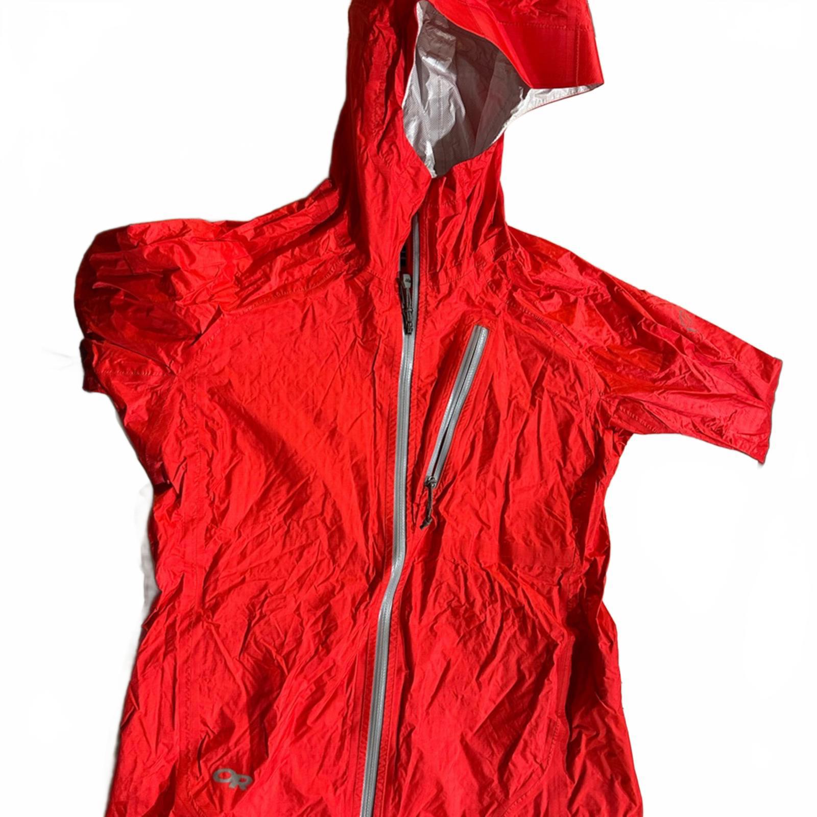 Outdoor Research Red Hooded Windbreaker Jacket