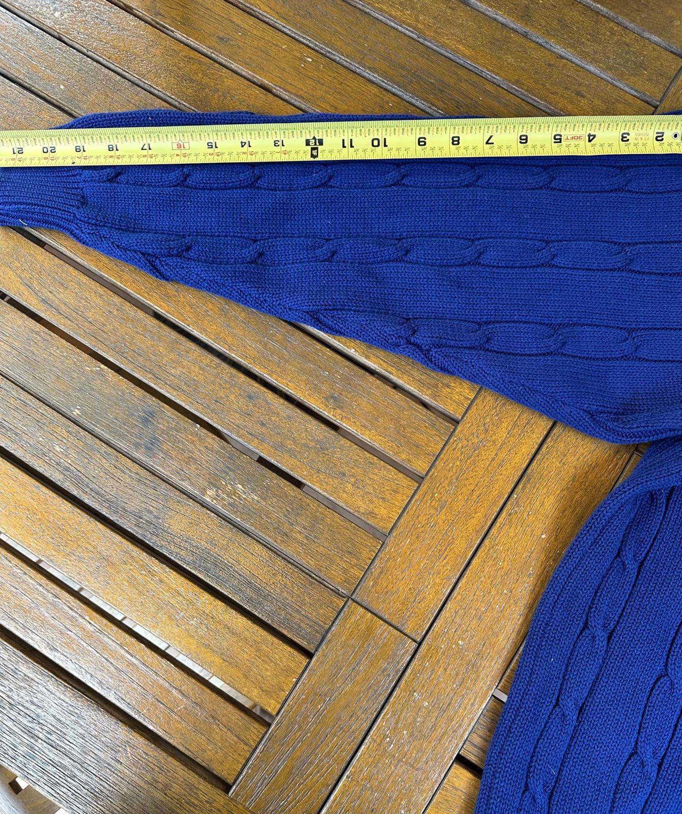 IZOD Men’s XL Royal Blue Cable Knit Cotton Sweater NWT