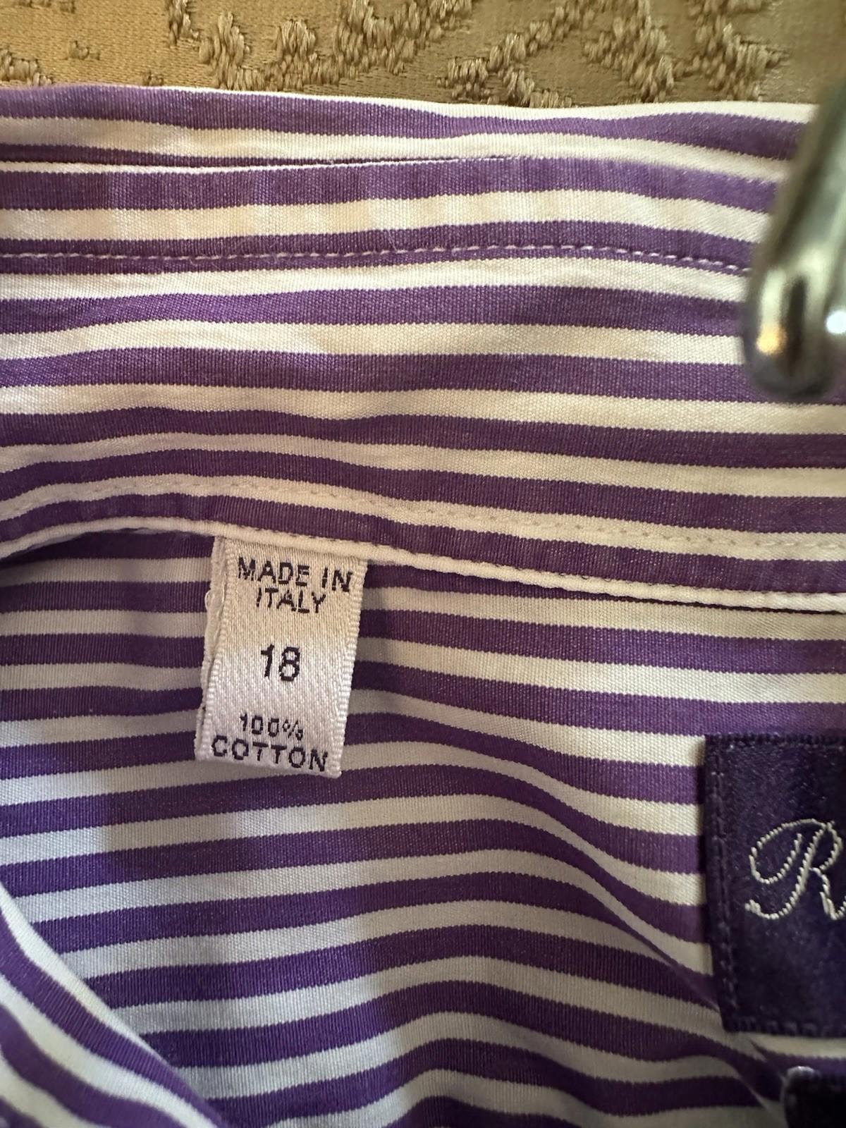 Ralph Lauren Purple Label Shirt Purple & White Striped