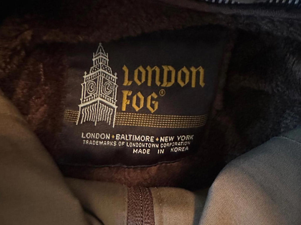 London Fog Brown Bomber Jacket Zip-Out Liner 46R
