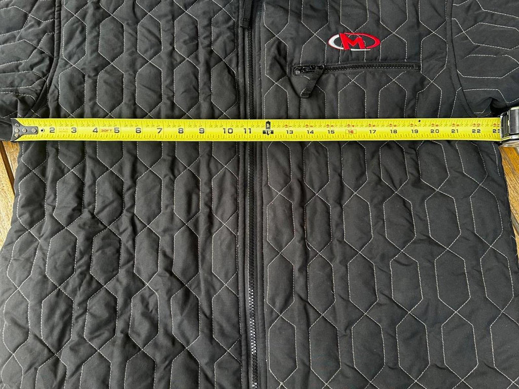 Vintage Marker Quilted Ski Jacket L Black Insulated Wtr Coat