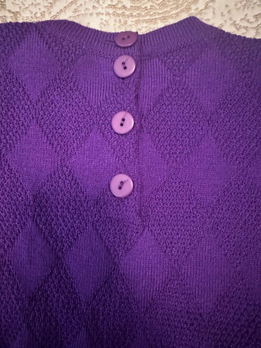 Purple Liz Claiborne Knit Sweater Dress Medium