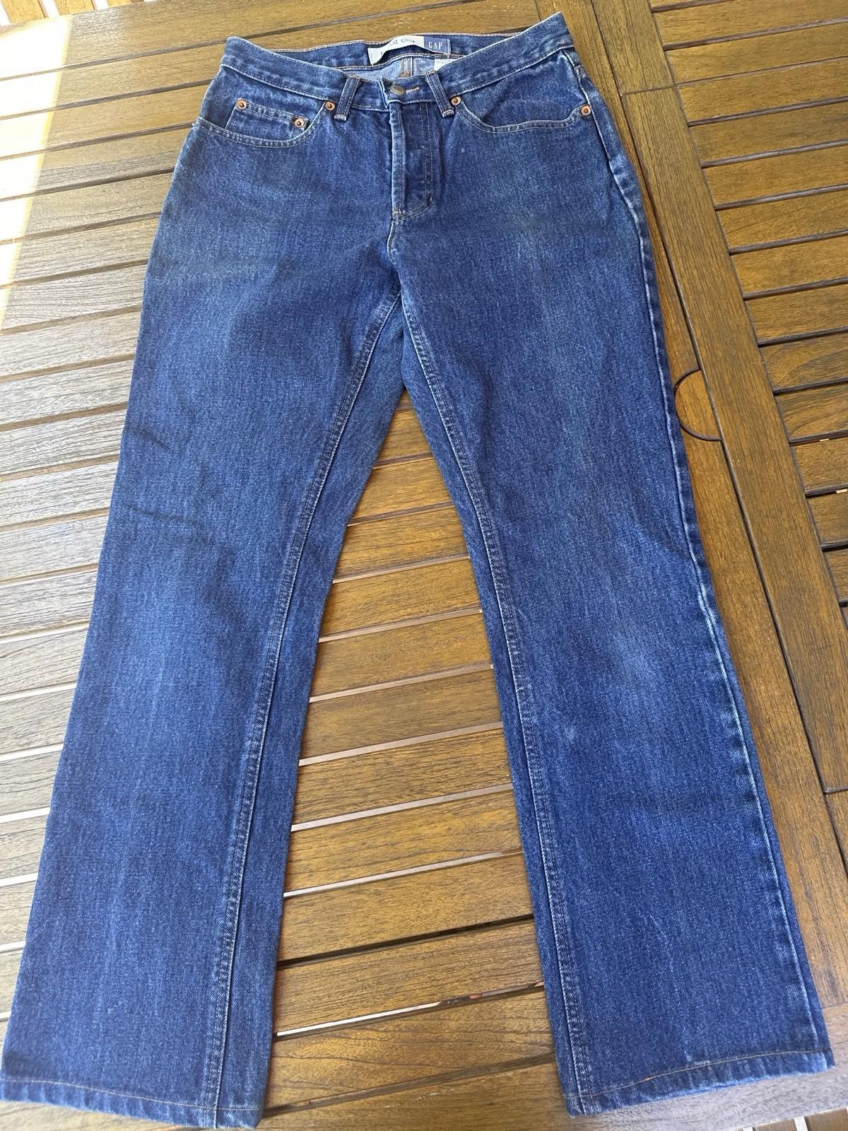 VTG 90s GAP Button Fly-Bootcut Jeans- Women's 6 USA-Dark Wash Denim- 6 L