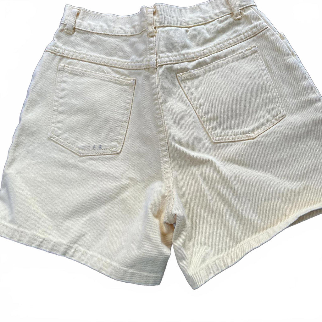 Vintage BWB Yellow Denim Shorts USA Sz 7