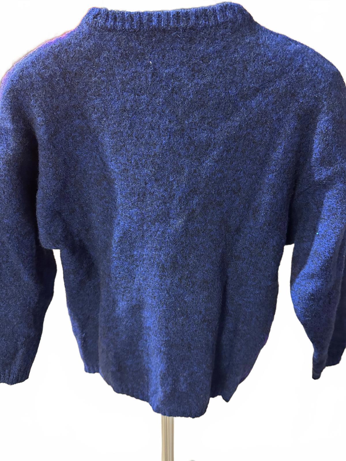 Vintage Benetton Shetland Wool Sweater 1980s Italy