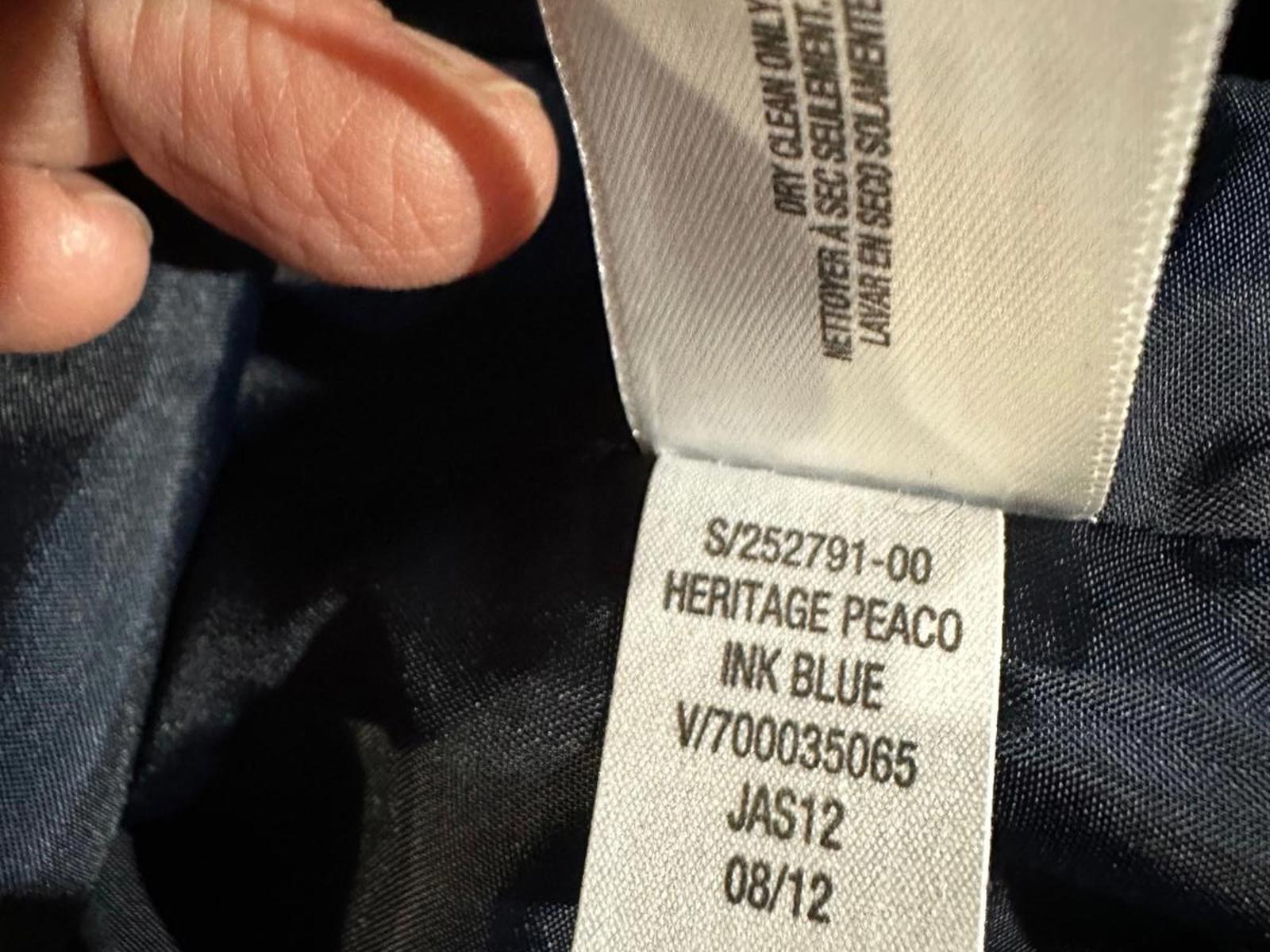Old Navy Heritage Peacoat Ink Blue Wool Blend M