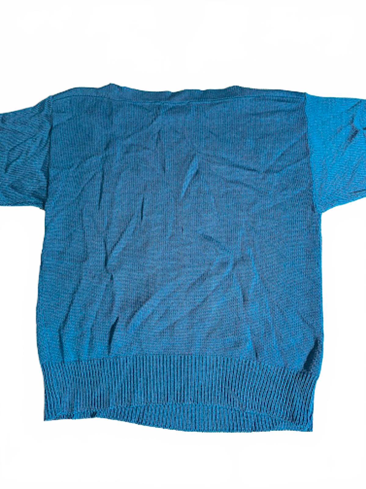 Y2K Panther Cropped Knit Sweater Top Teal