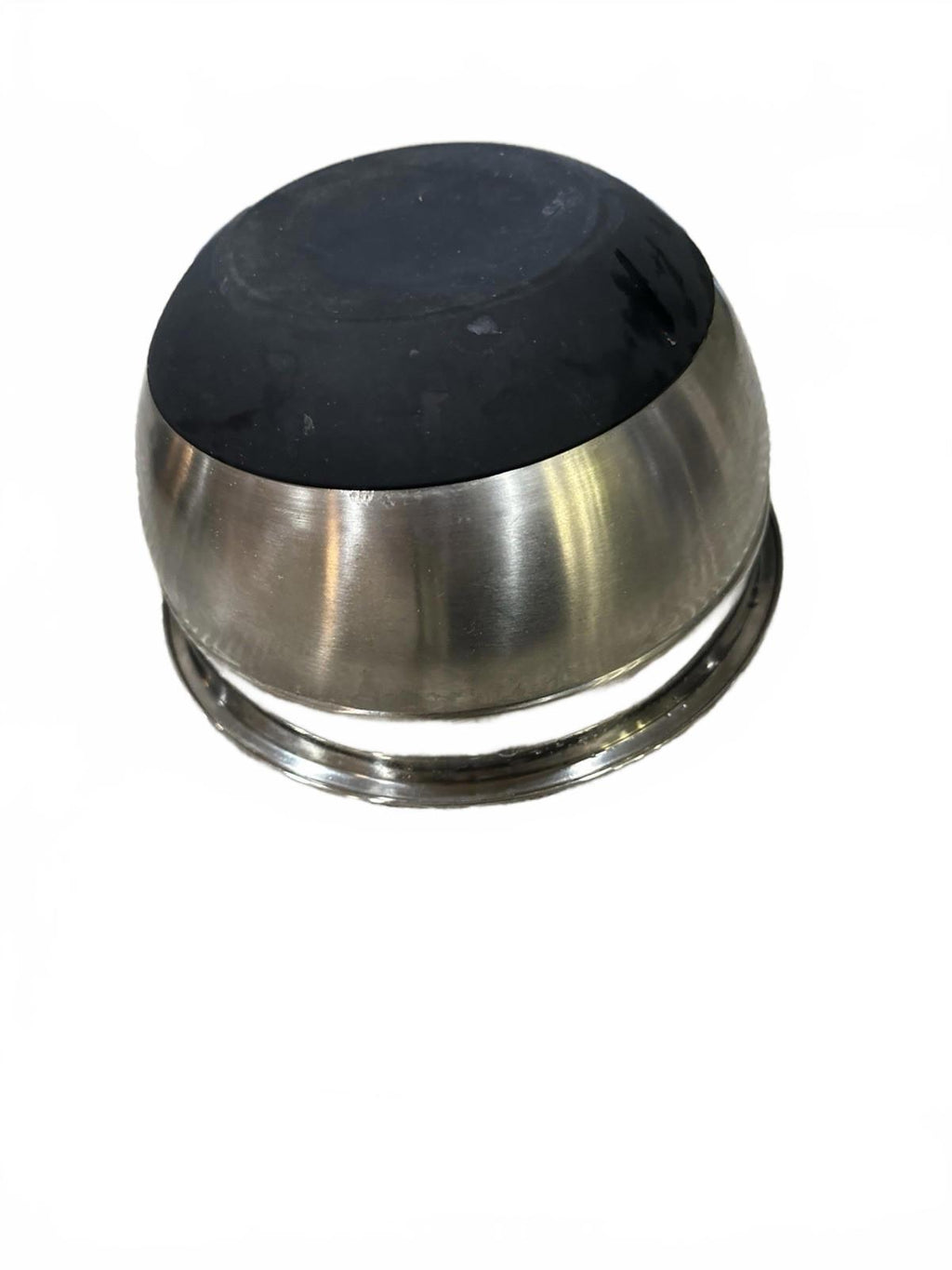 STAINLESS STEEL Mixing BOWL  8.5” WITH BLACK ANTI SKID BOTTOM