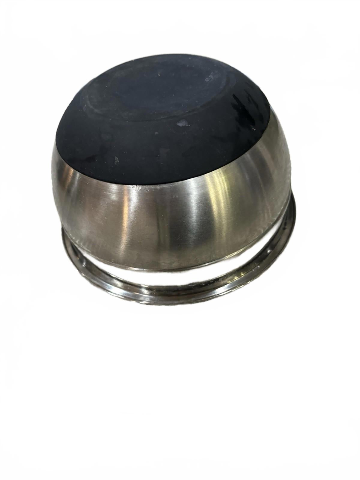 STAINLESS STEEL Mixing BOWL  8.5” WITH BLACK ANTI SKID BOTTOM